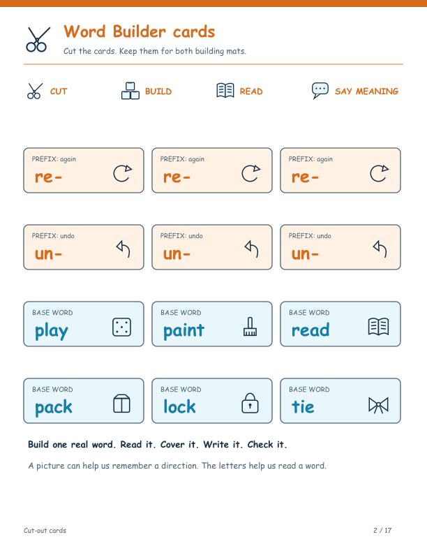 Preview of Word Builders, Fables, and Evidence