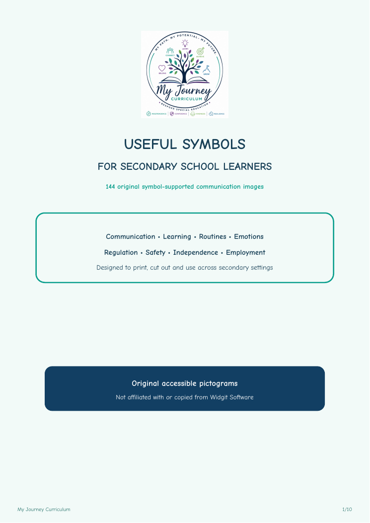 Cover of Useful Symbols for Secondary School Learners